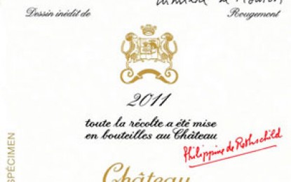 Chateau Mouton Rothschild 2011 va avea o etichetă ilustrată de Guy de Rougemont